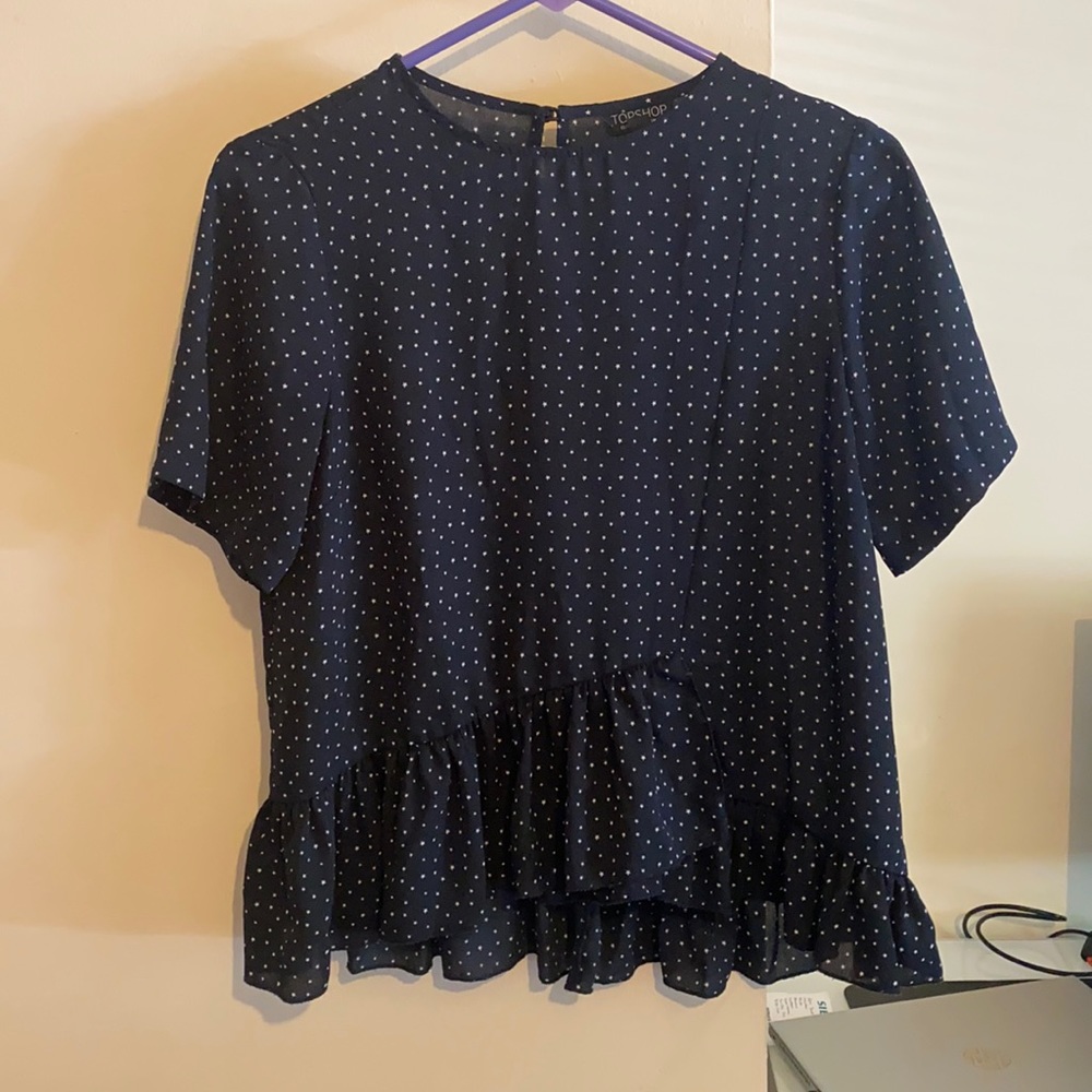 Top shop stars blouse size 2! No tears or holes. Hardly worn.